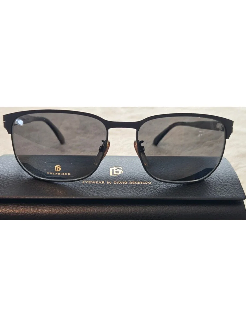NEW DAVID BECKHAM DB1131S 124M9 POLARIZED Sunglasses, Mat Black/Gray, 59-18-14